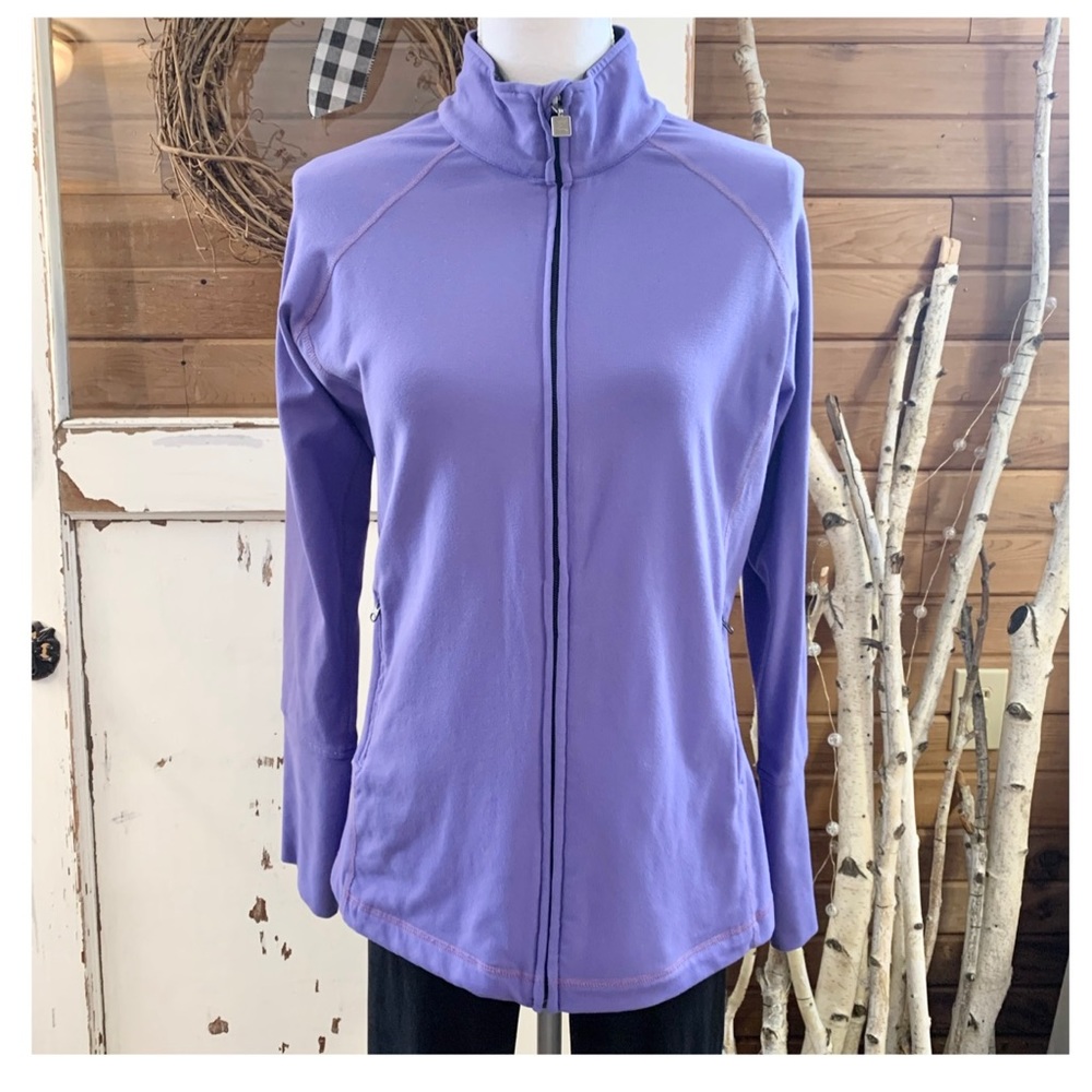 Zobha orchid purple zip up athletic jacket